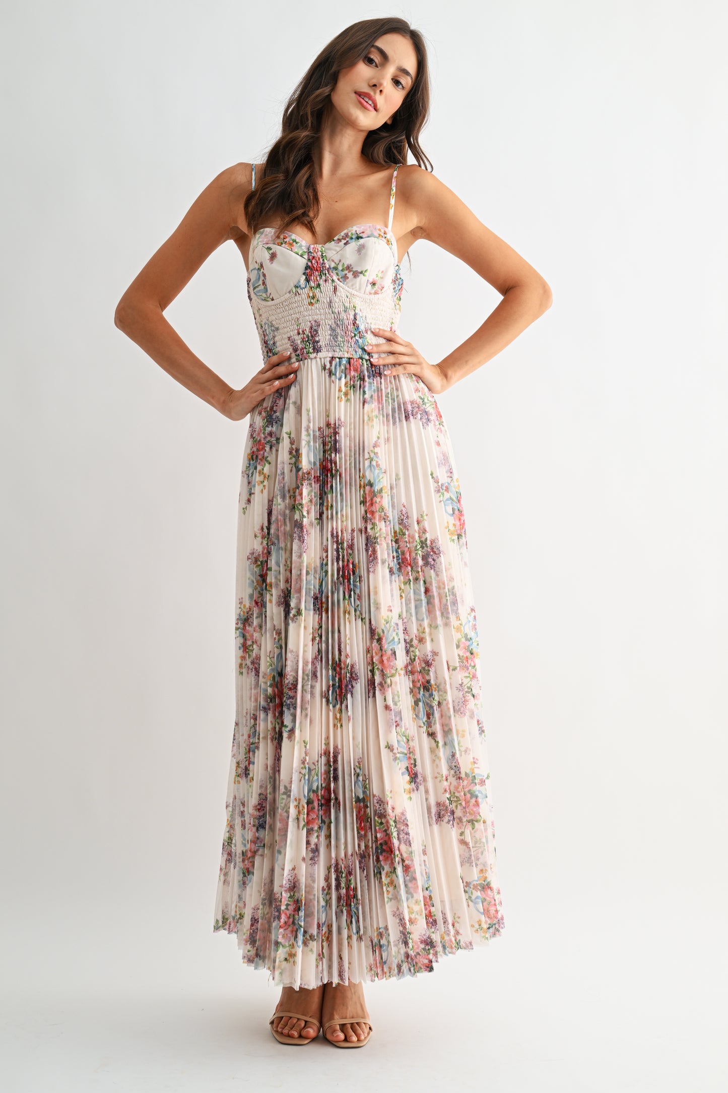 Gracie Floral Tulle Maxi Dress