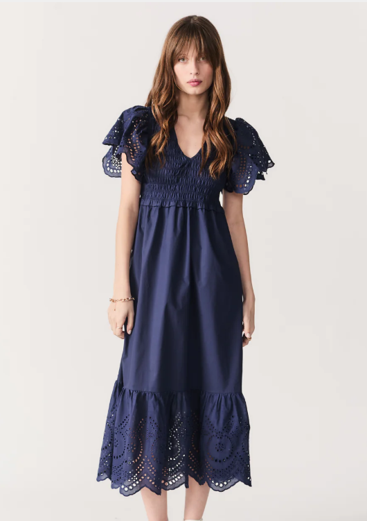 Angel eyelet midi