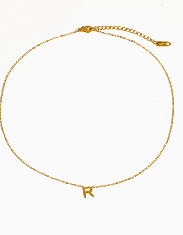Jewelry - Flat Lay Non-Tarnish Petite Classic Letter Necklace