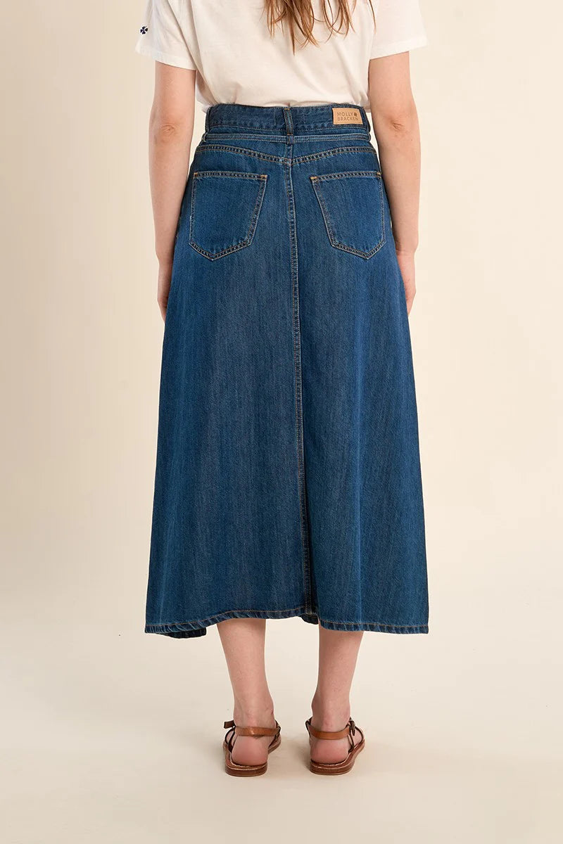 Nell Full Denim Skirt