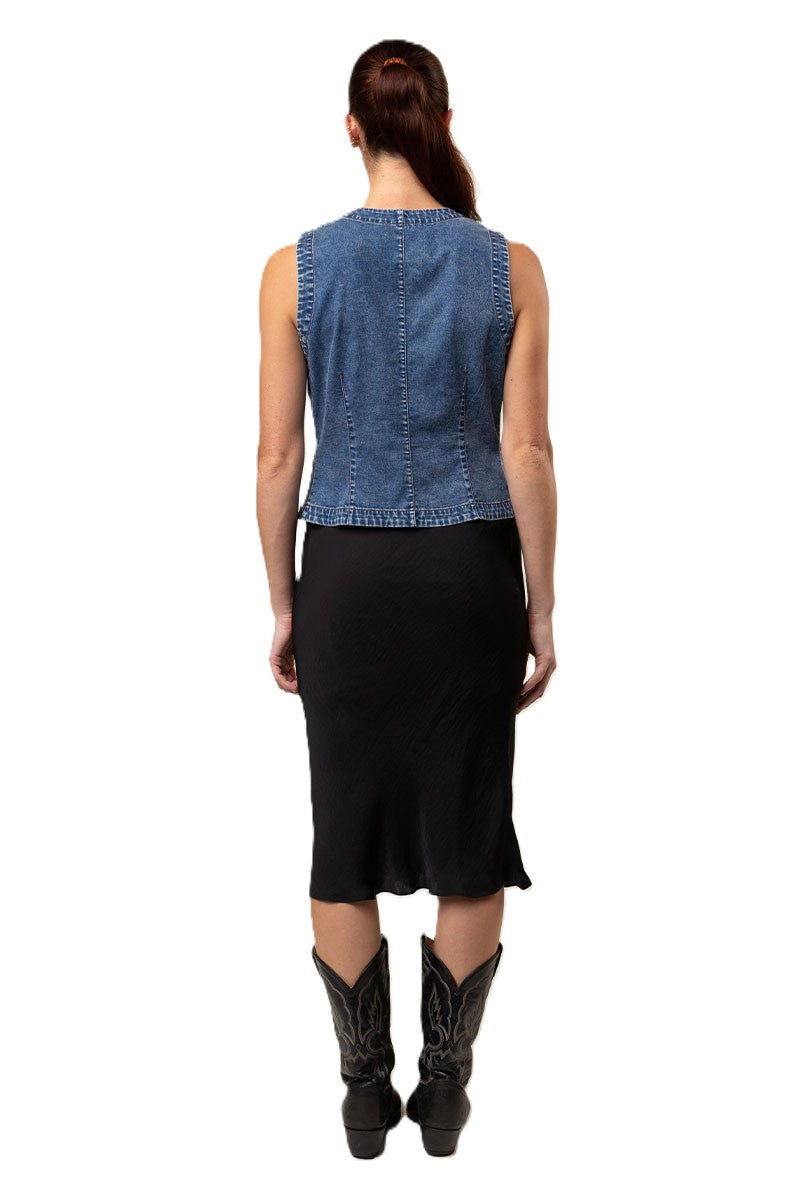 Denim vest - medium wash