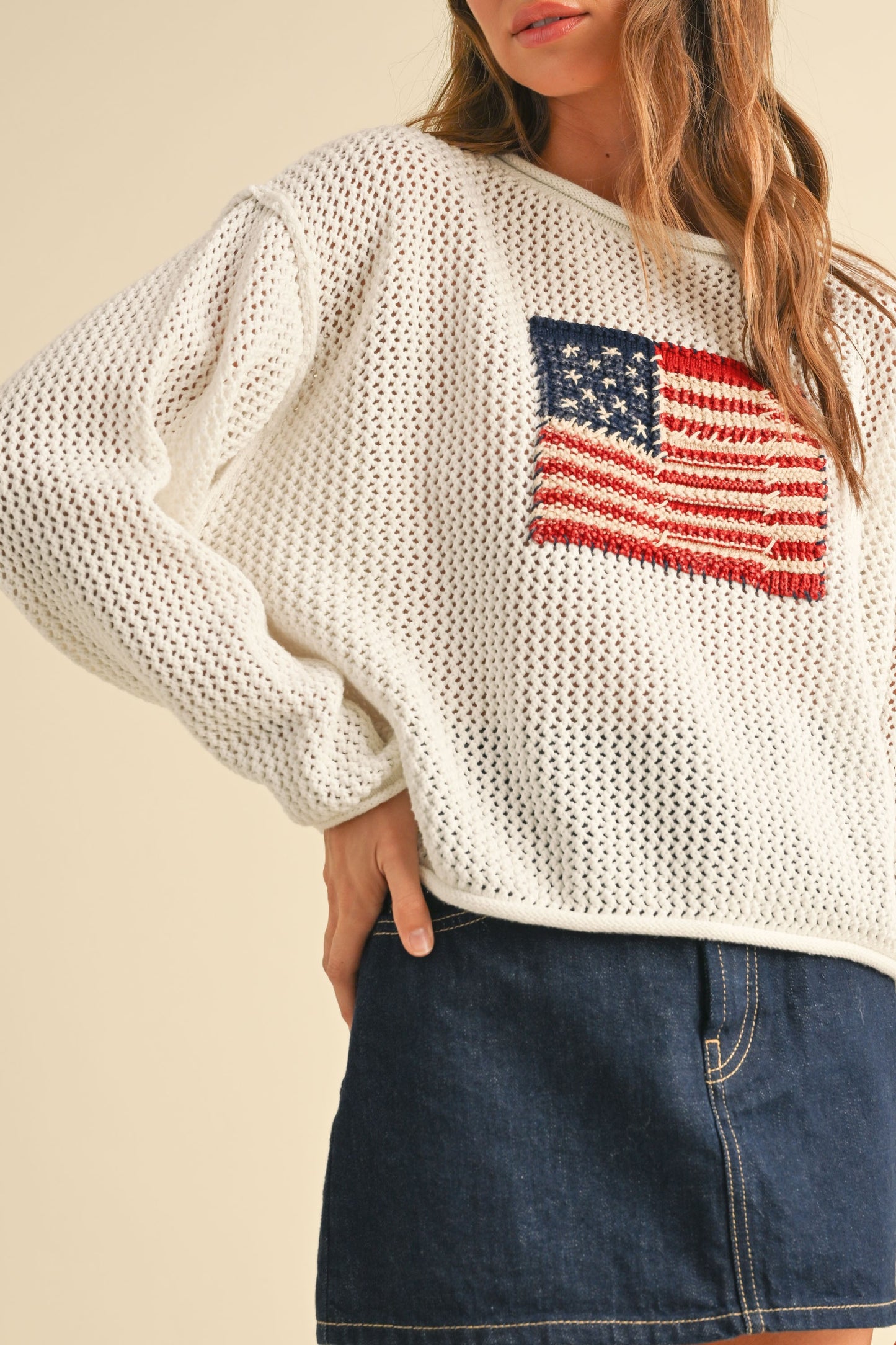 Americana crochet sweater
