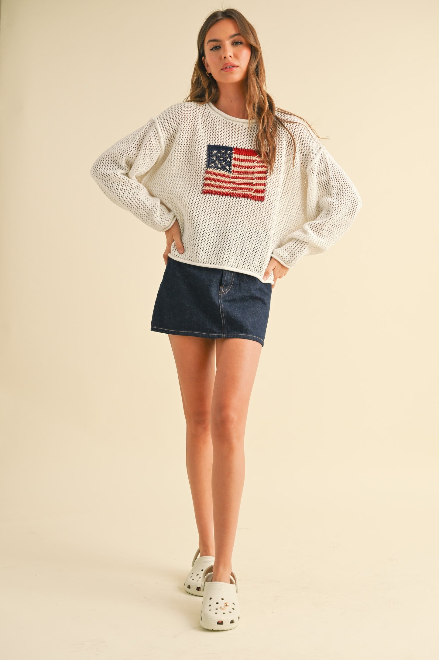 Americana crochet sweater