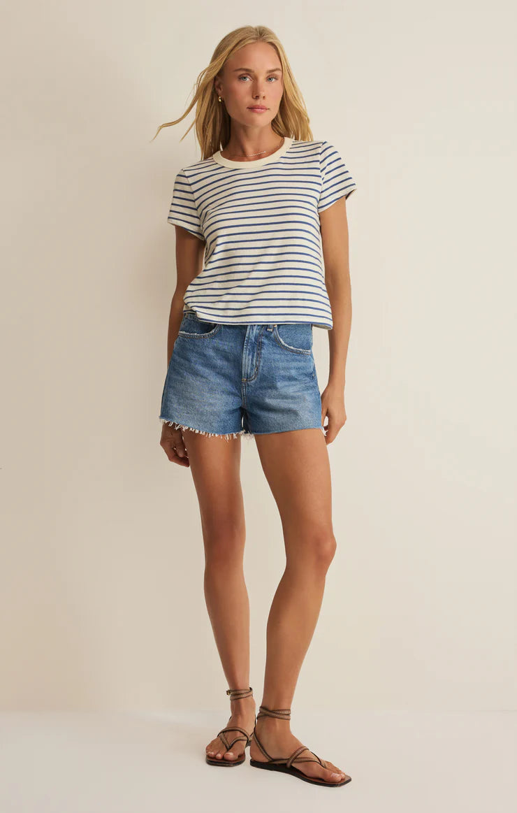Navy Junie Striped Tee