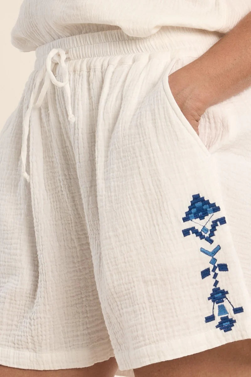 Puebla Embroidered Shorts