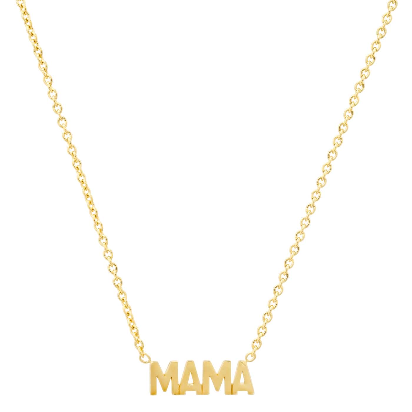 Mama Gold Vermeil flat charm necklace