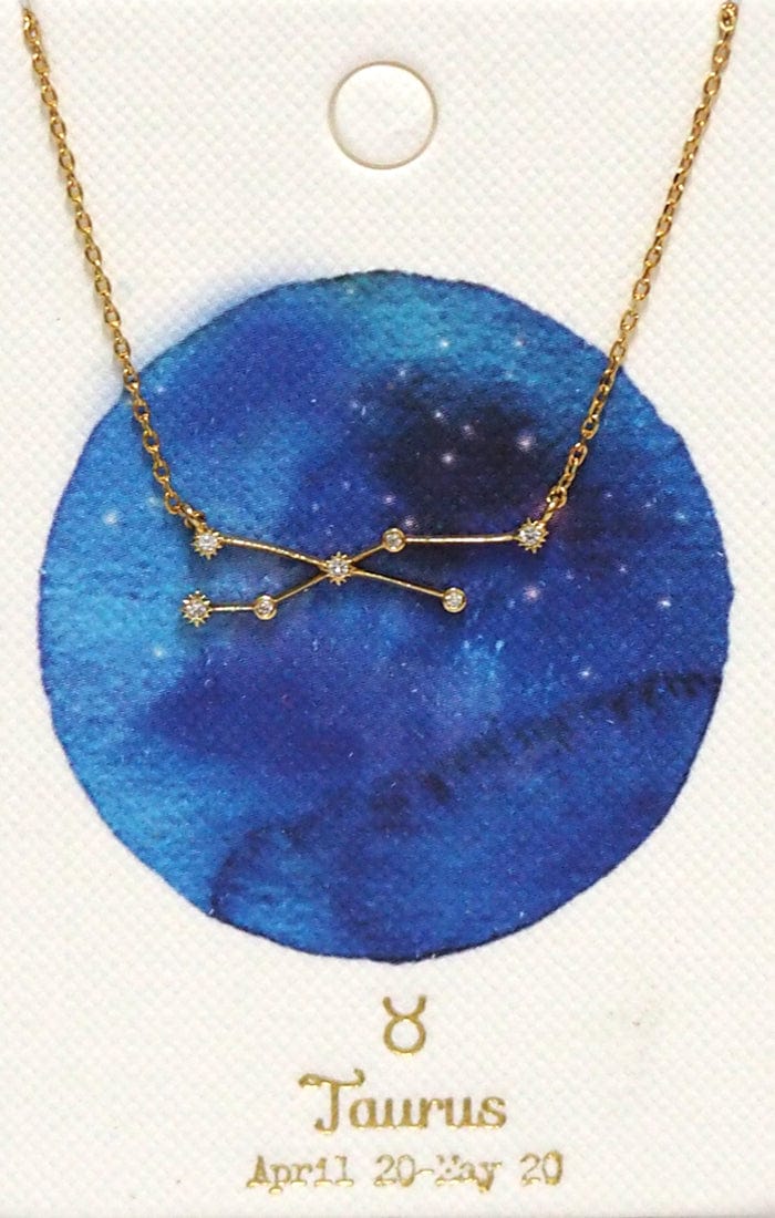 Taurus Zodiac dainty necklace