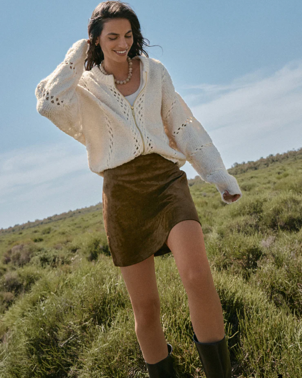 Ciara suede mini skirt