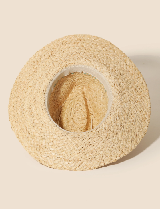 Floppy brim hat with trim