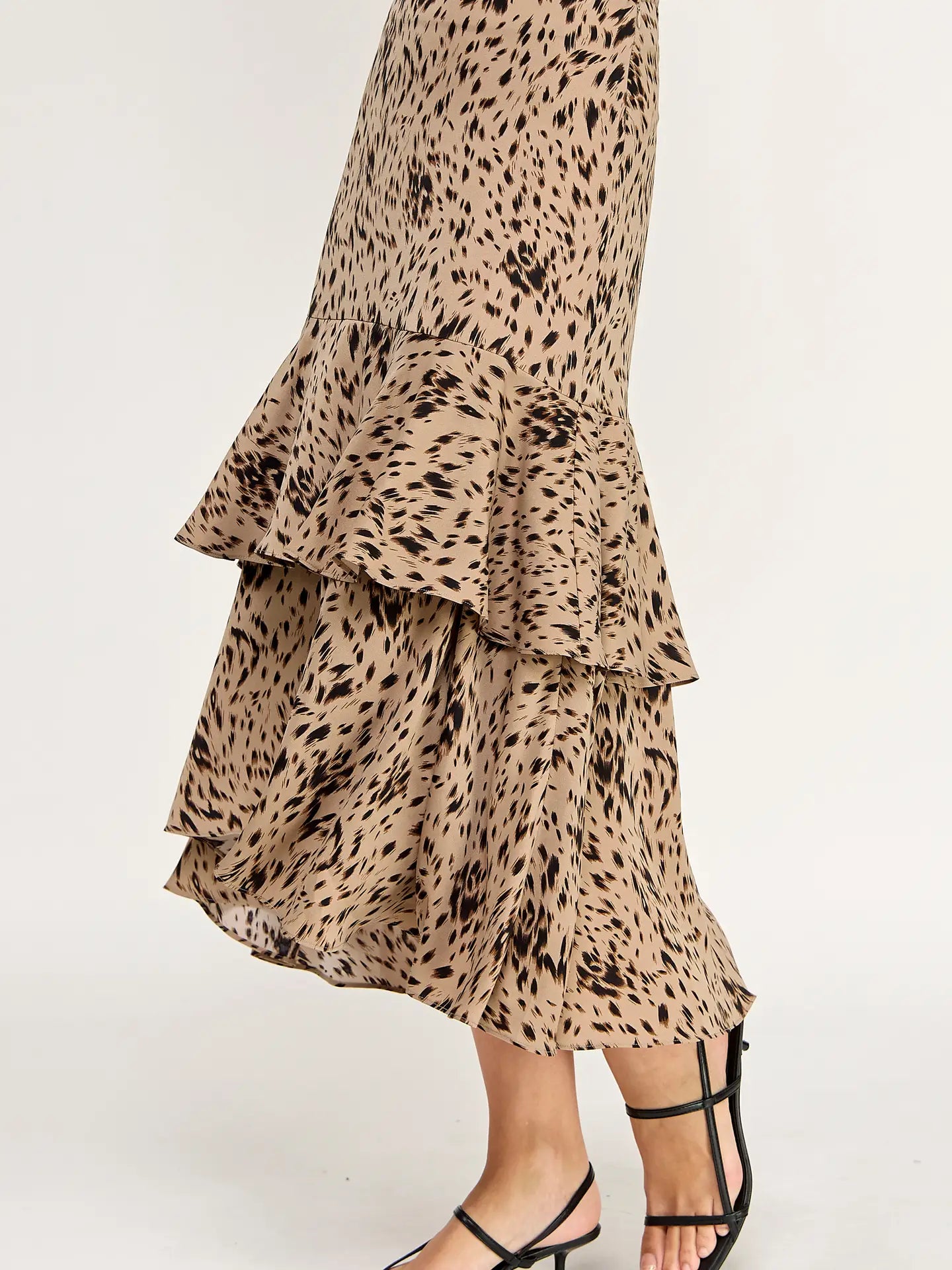 Printed Ruffle Skirt