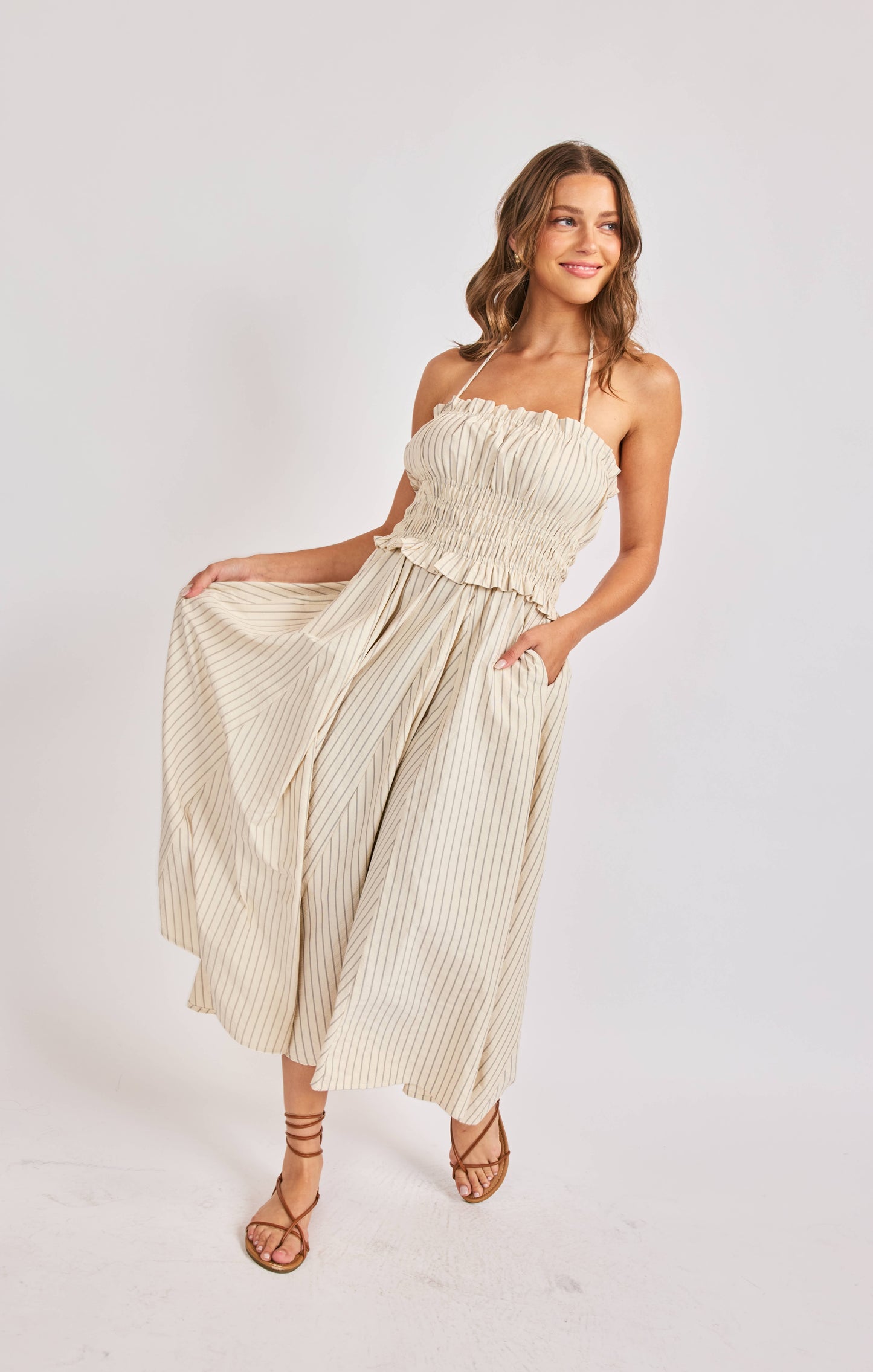 Faith Stripe Midi