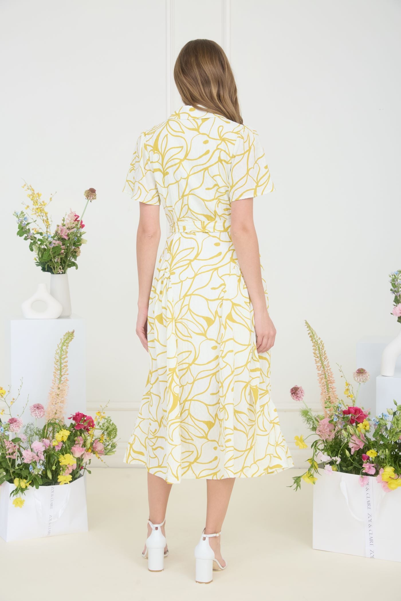 Claire Ivory Shirt Dress