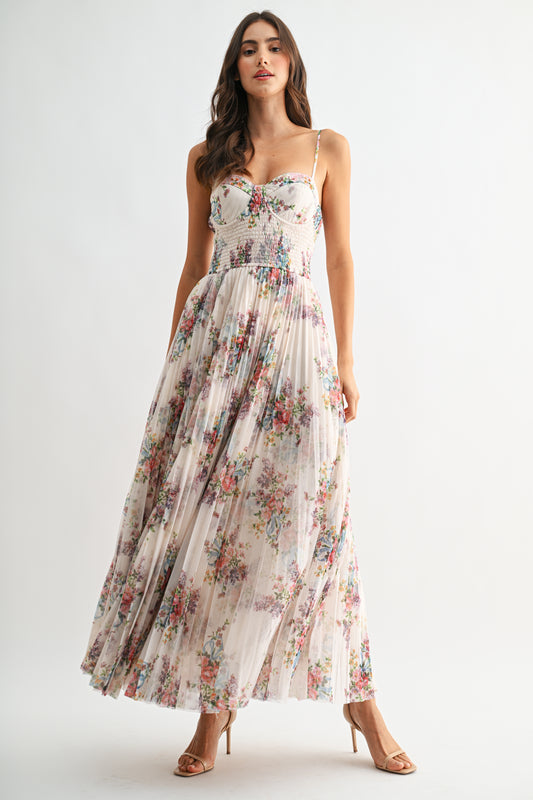 Gracie Floral Tulle Maxi Dress