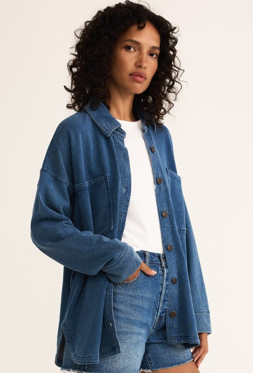 All Day Knit Denim Jacket - Vintage Indigo