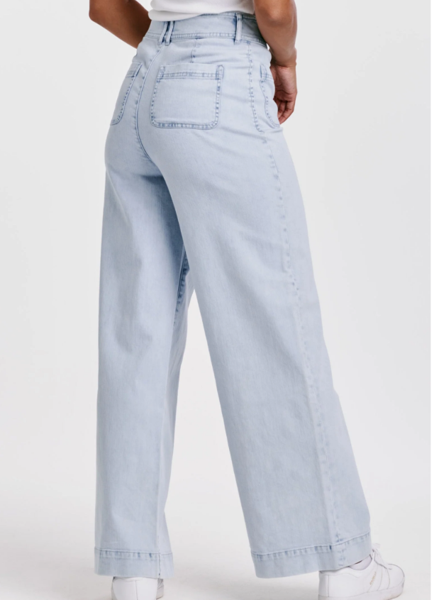 Audrey denim patch wide leg