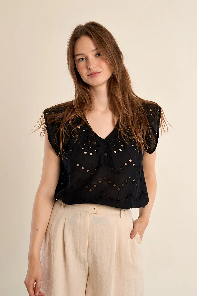 Sofia Eyelet Blouse