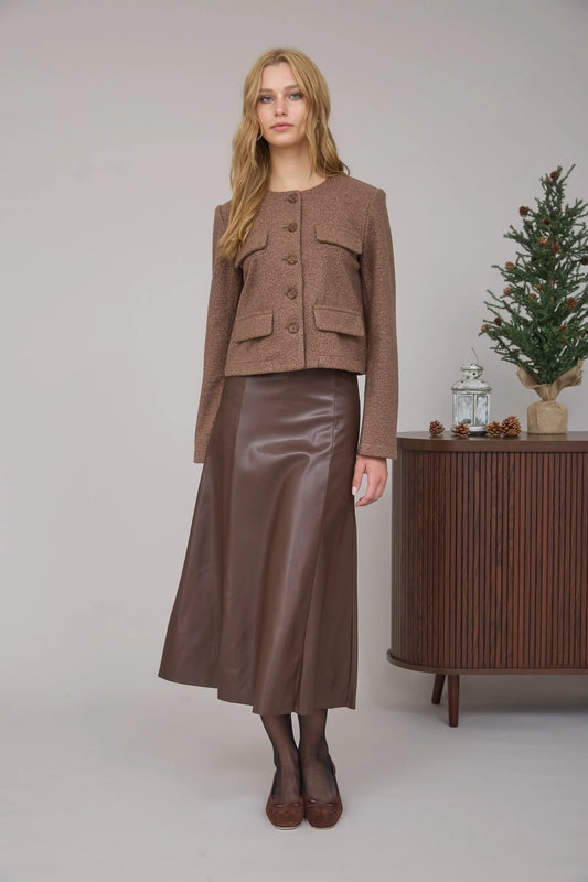 Mocha boucle jacket