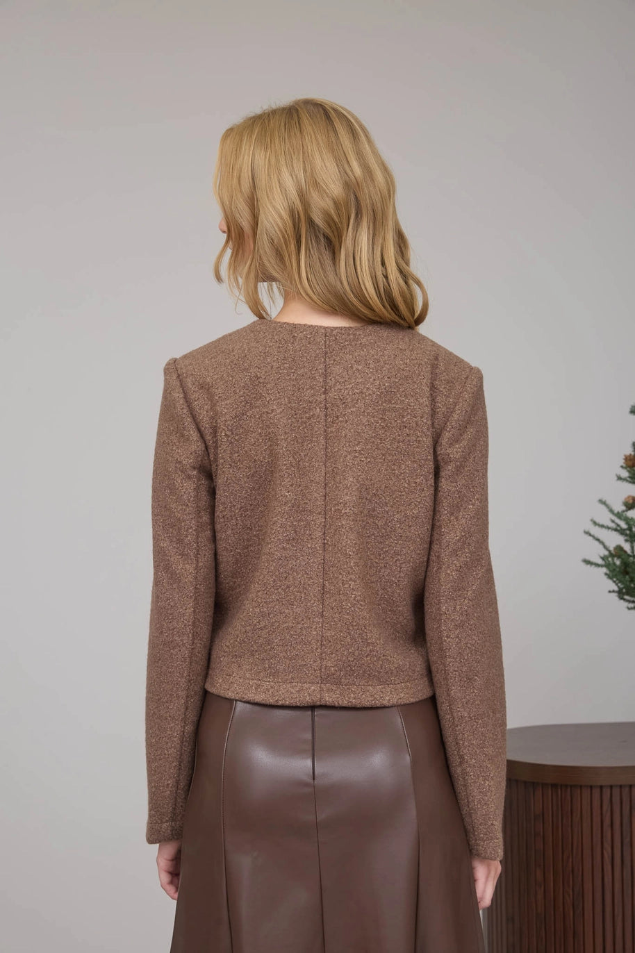 Mocha boucle jacket