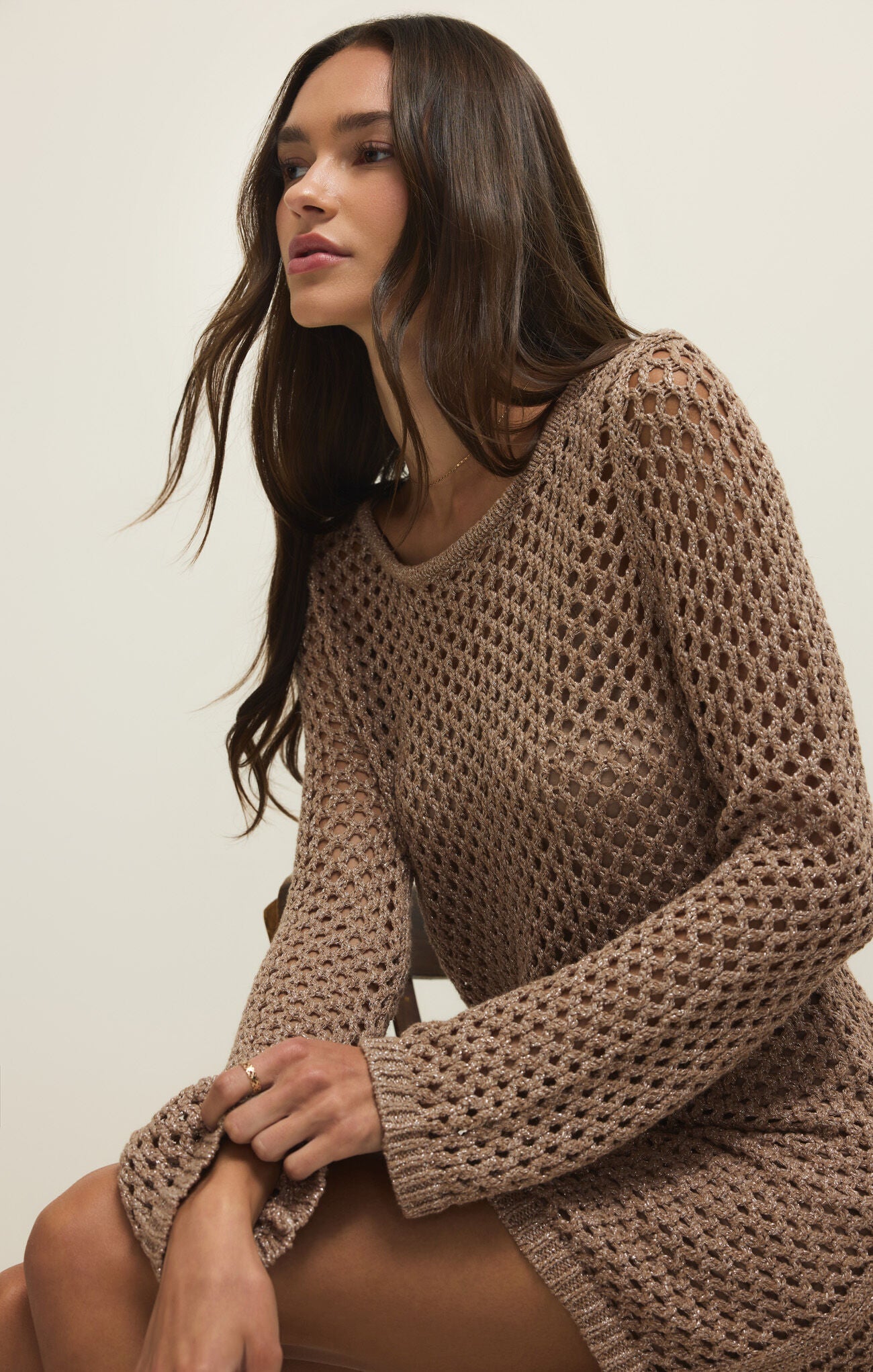 Calabria Shimmer Crochet Dress