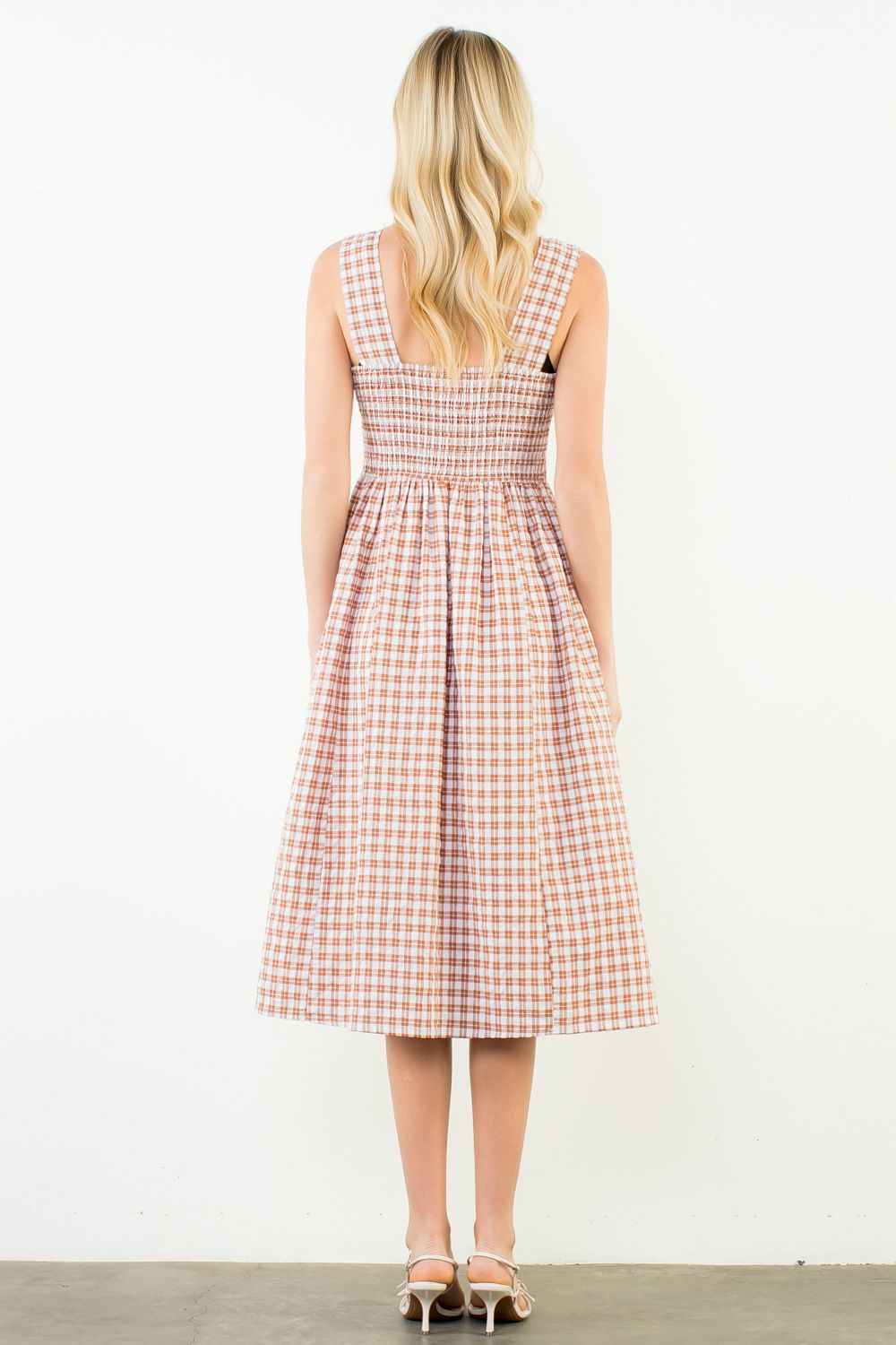 Lilly Gingham Midi Dress