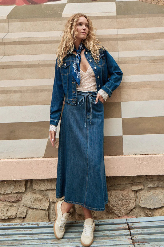 Nell Full Denim Skirt