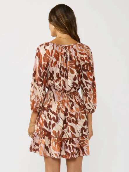 Cara Sunset Smocked Mini Dress