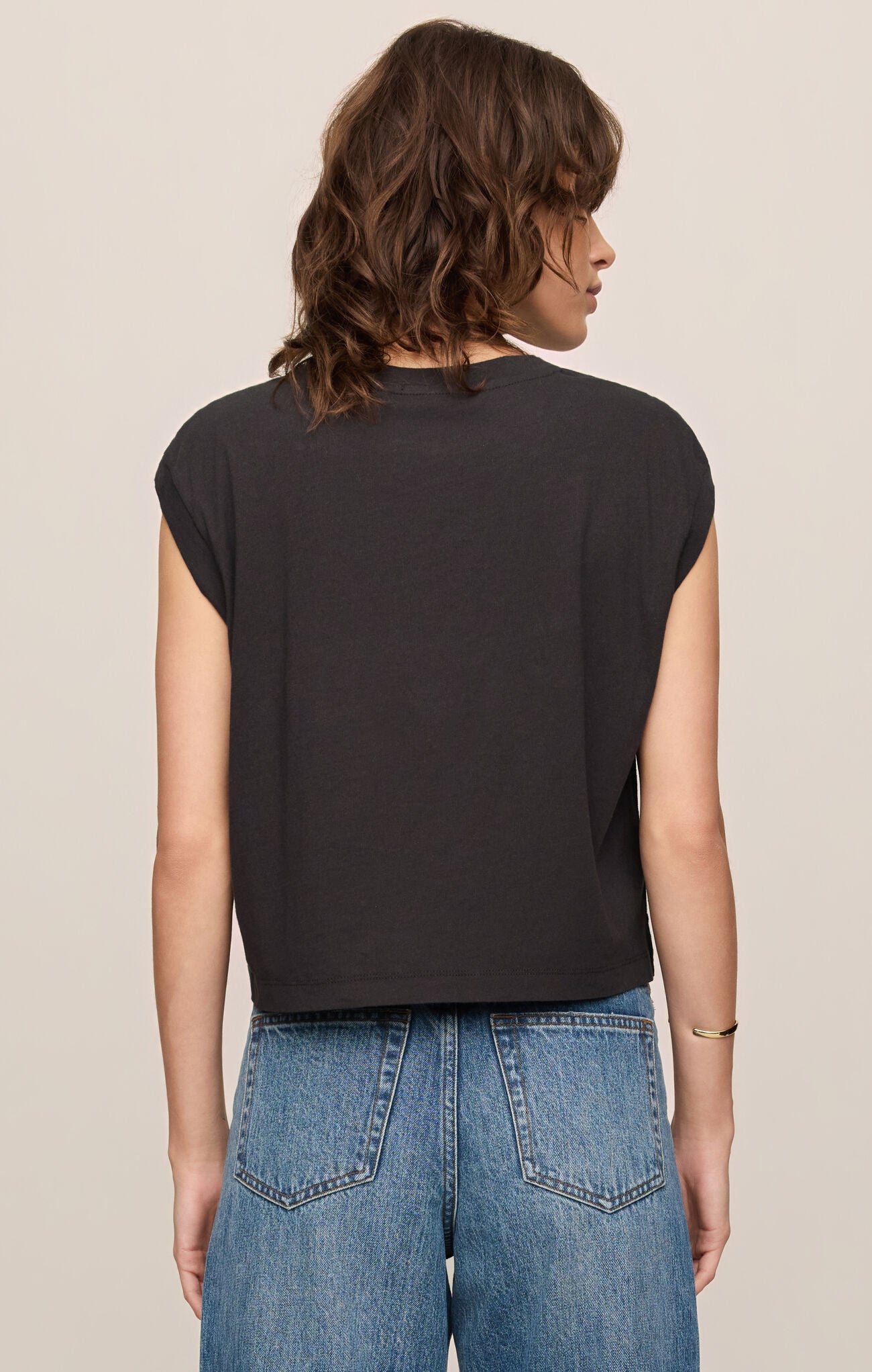 Flex Sleeveless Tee Ash Black