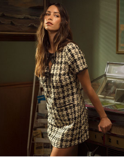 Tanner houndstooth dress