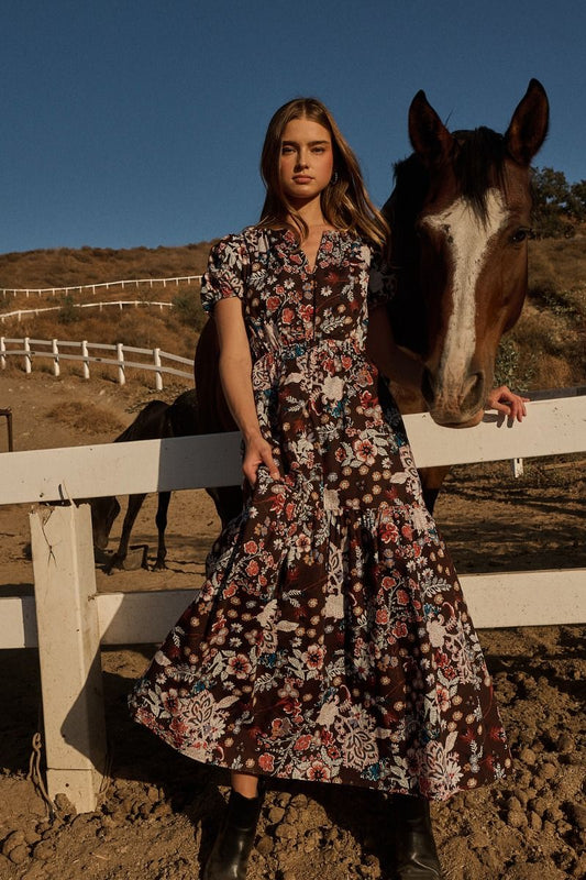 Nashville floral maxi dress