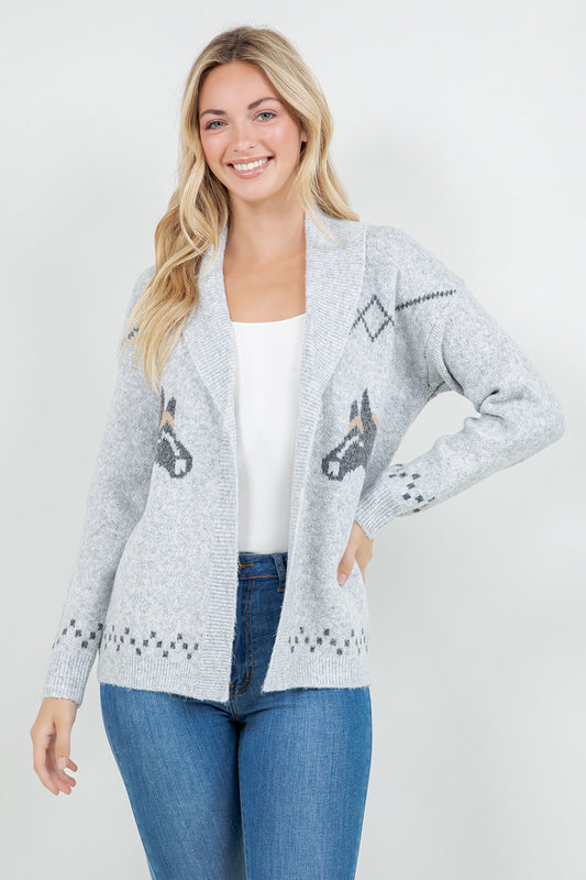 Grey Horse Sweater
