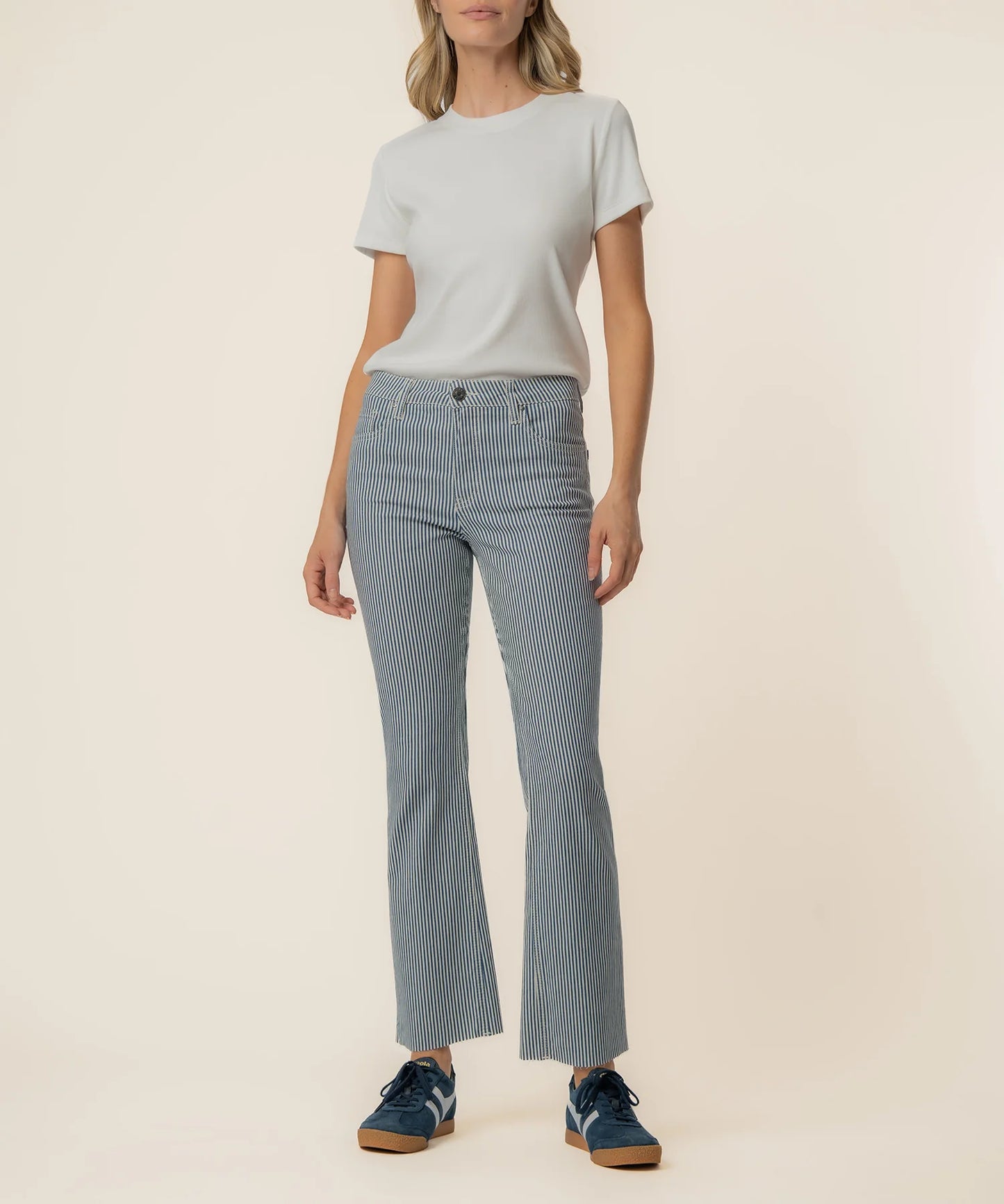 Kelsey Stripe Kick Flare