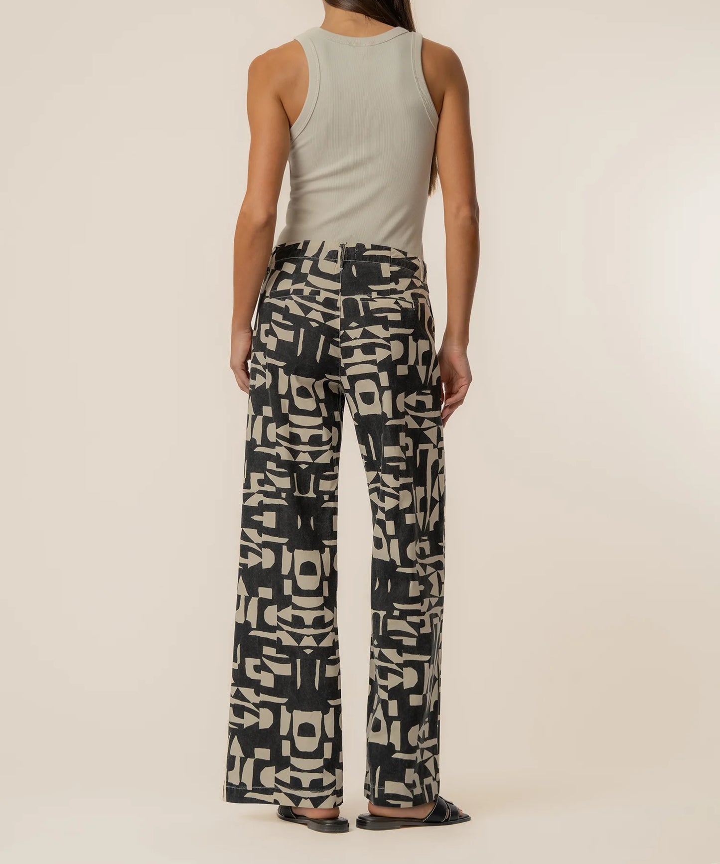 Meg Linen Wide Leg Pant Print