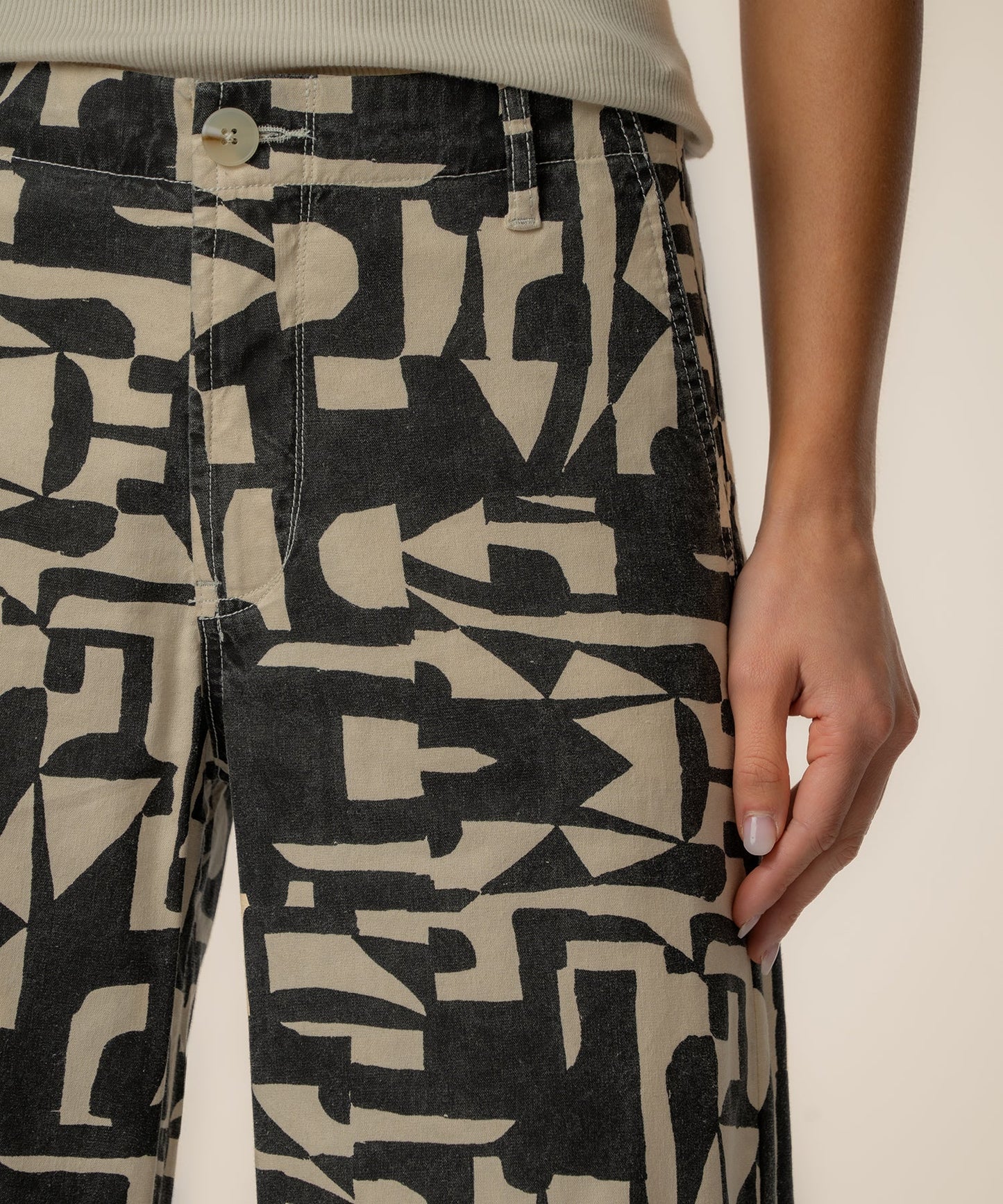 Meg Linen Wide Leg Pant Print