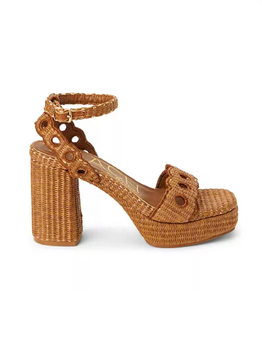 Moorea eyelet heeled sandal