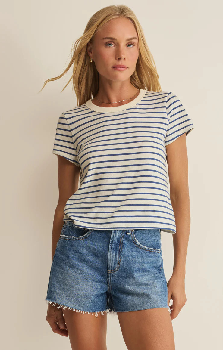 Navy Junie Striped Tee