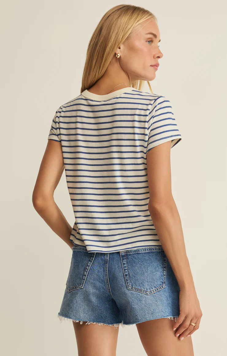 Navy Junie Striped Tee