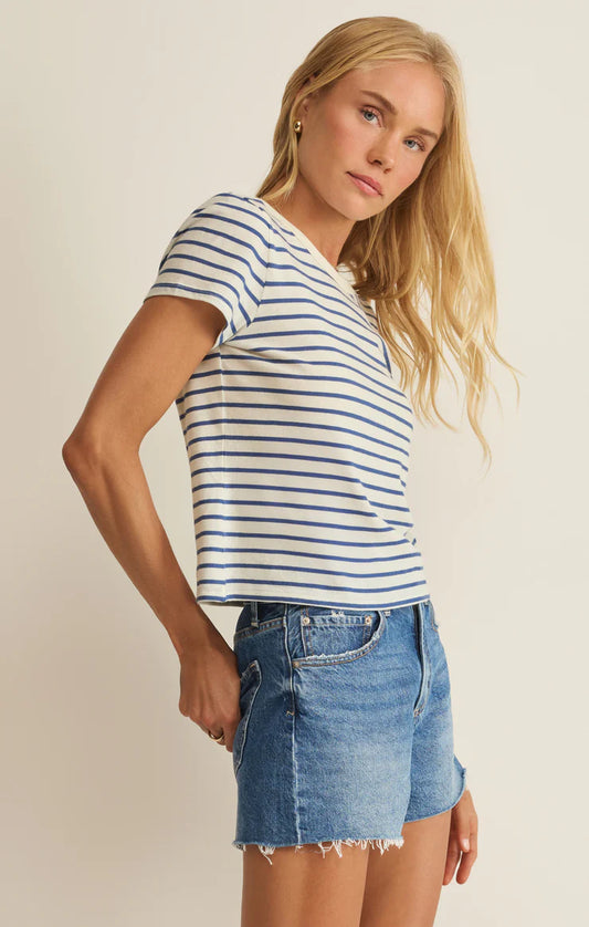 Navy Junie Striped Tee