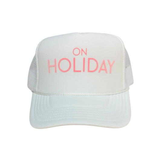 Hat - On Holiday White Trucker