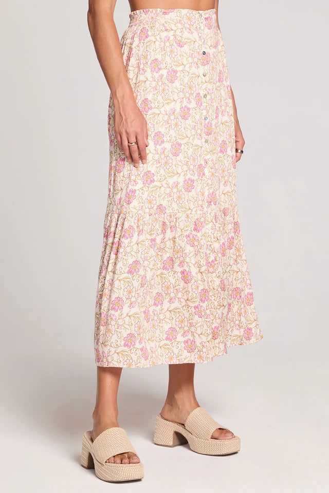 Peony Blossom Midi Skirt