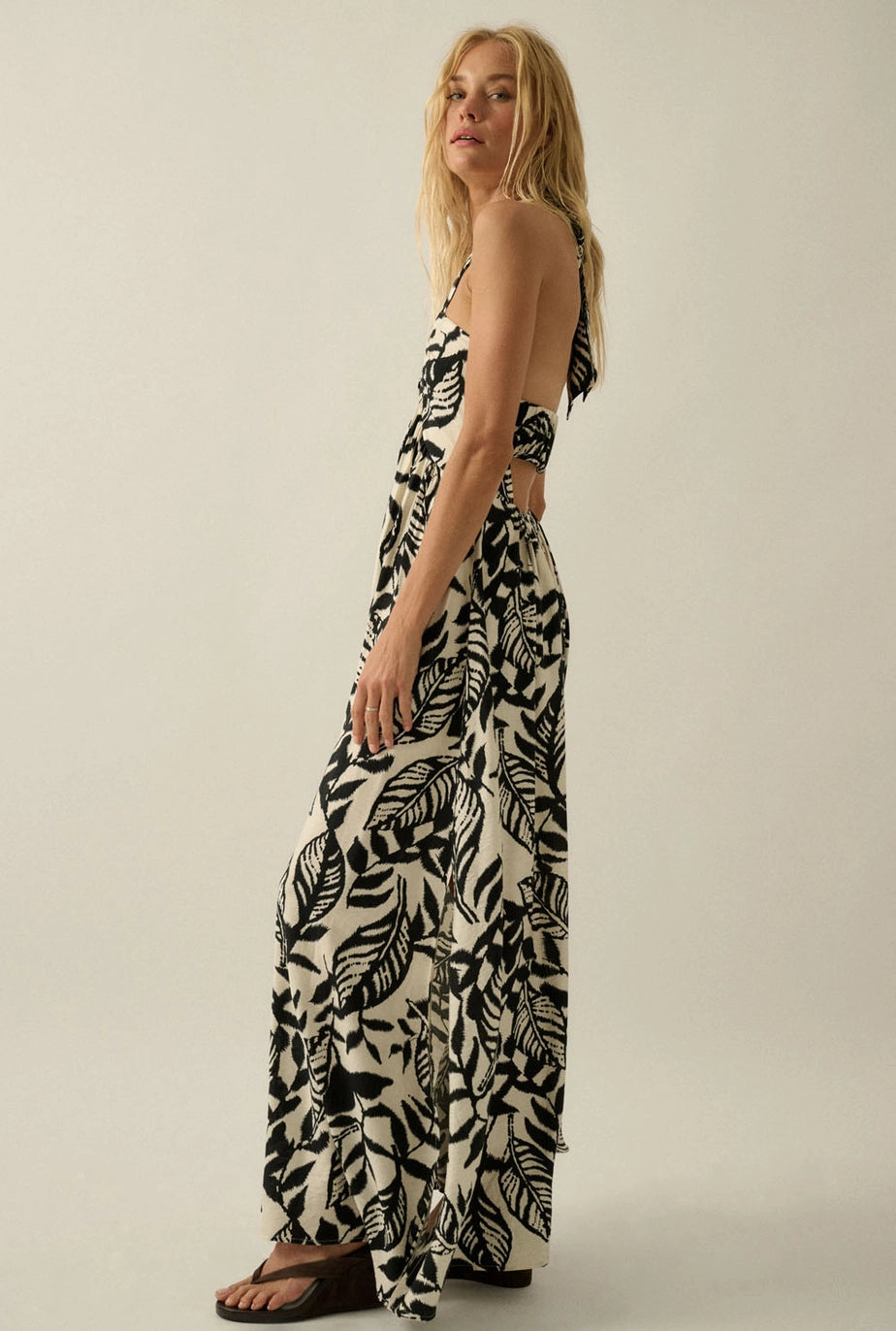 Leaf Print Maxi