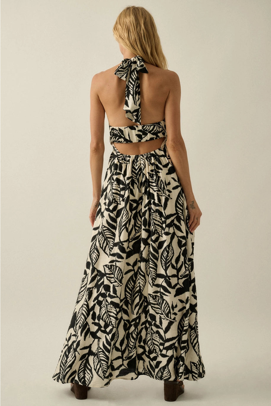Leaf Print Maxi