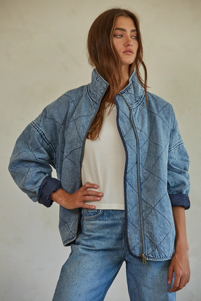 Quilted Denim Jacket