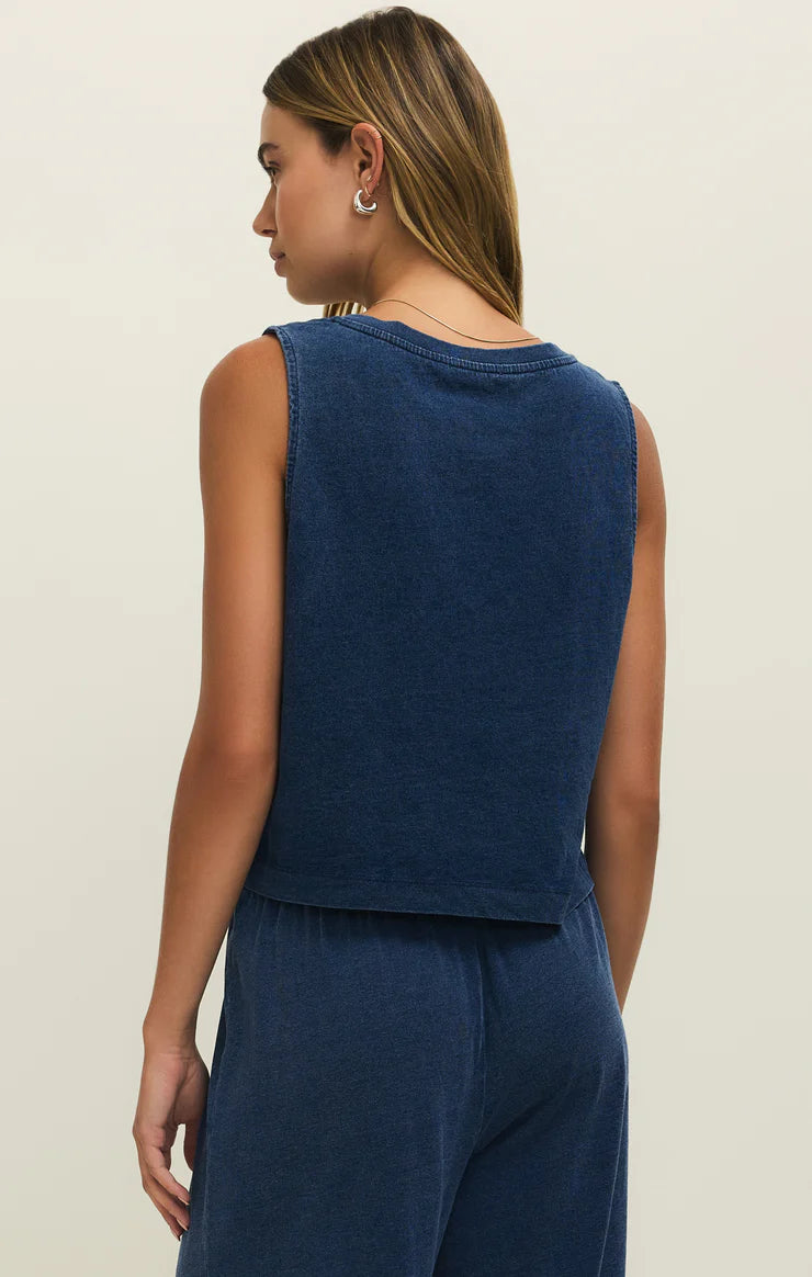 Sloane V-Neck Dark Wash