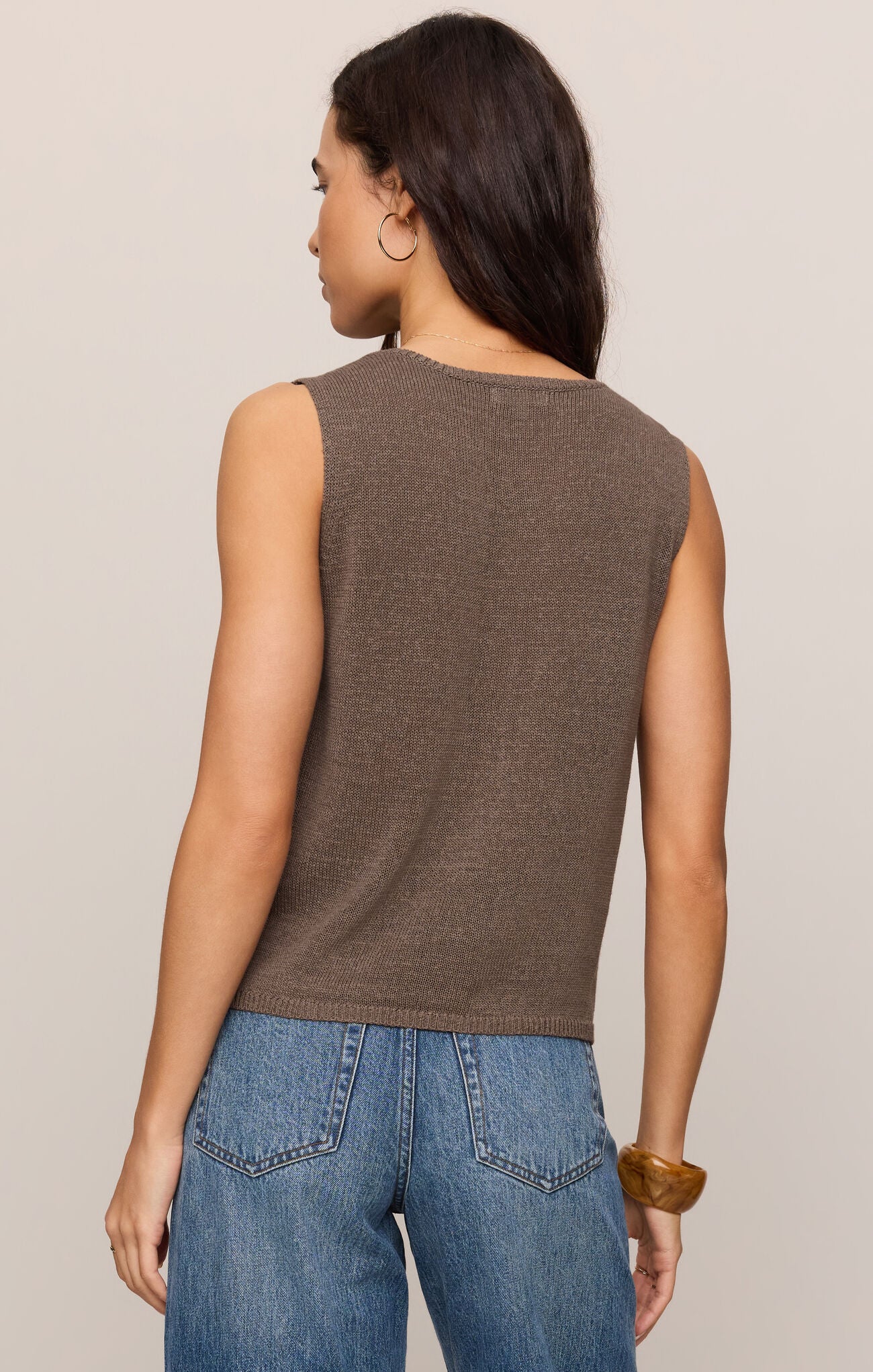 Syd Sweater Vest Pebble Coast