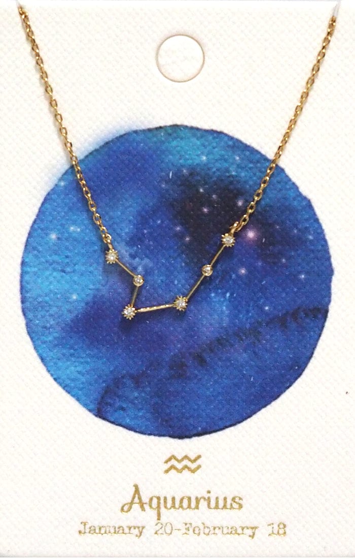Aquarius zodiac necklace