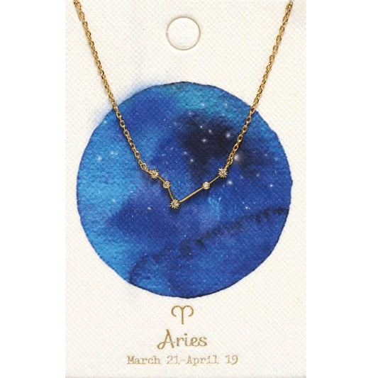 Aries zodiac necklace
