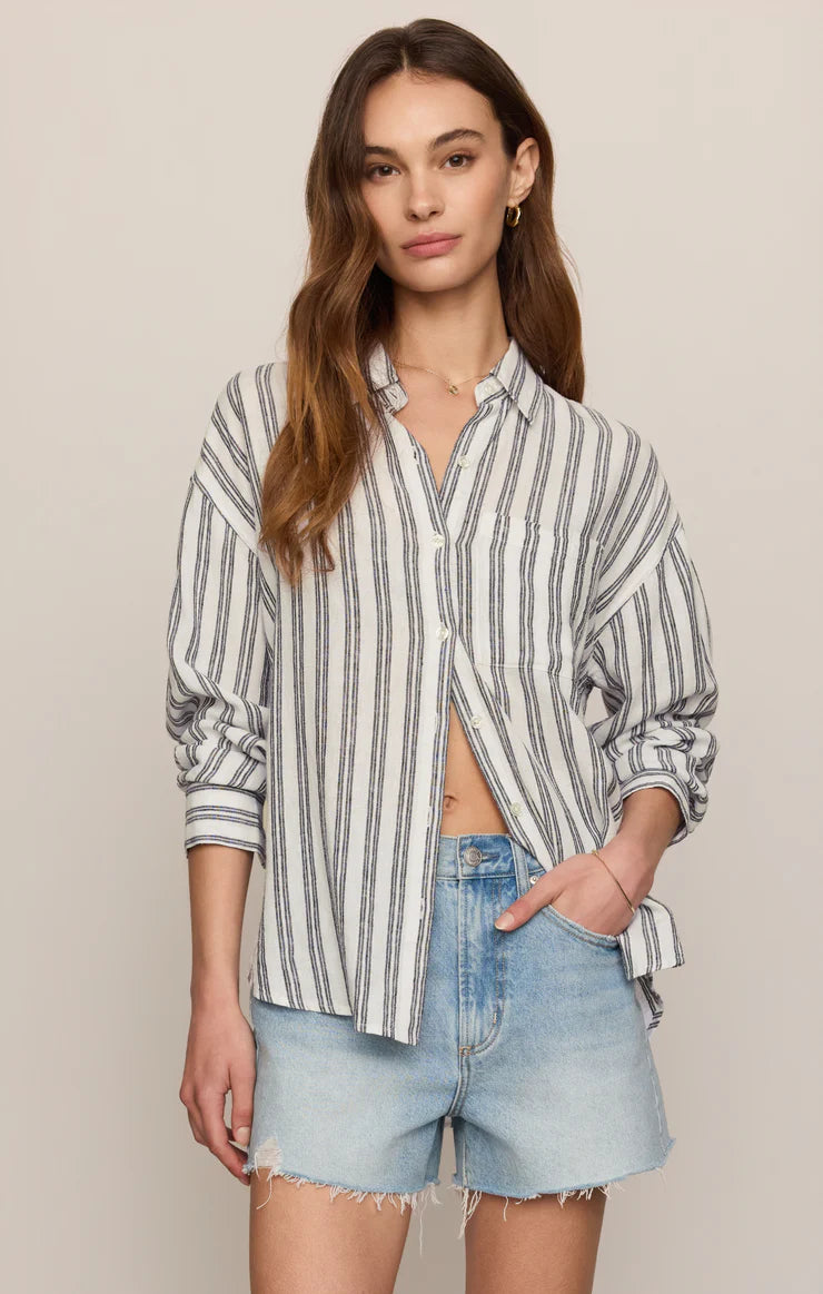 The Perfect Striped Button Up