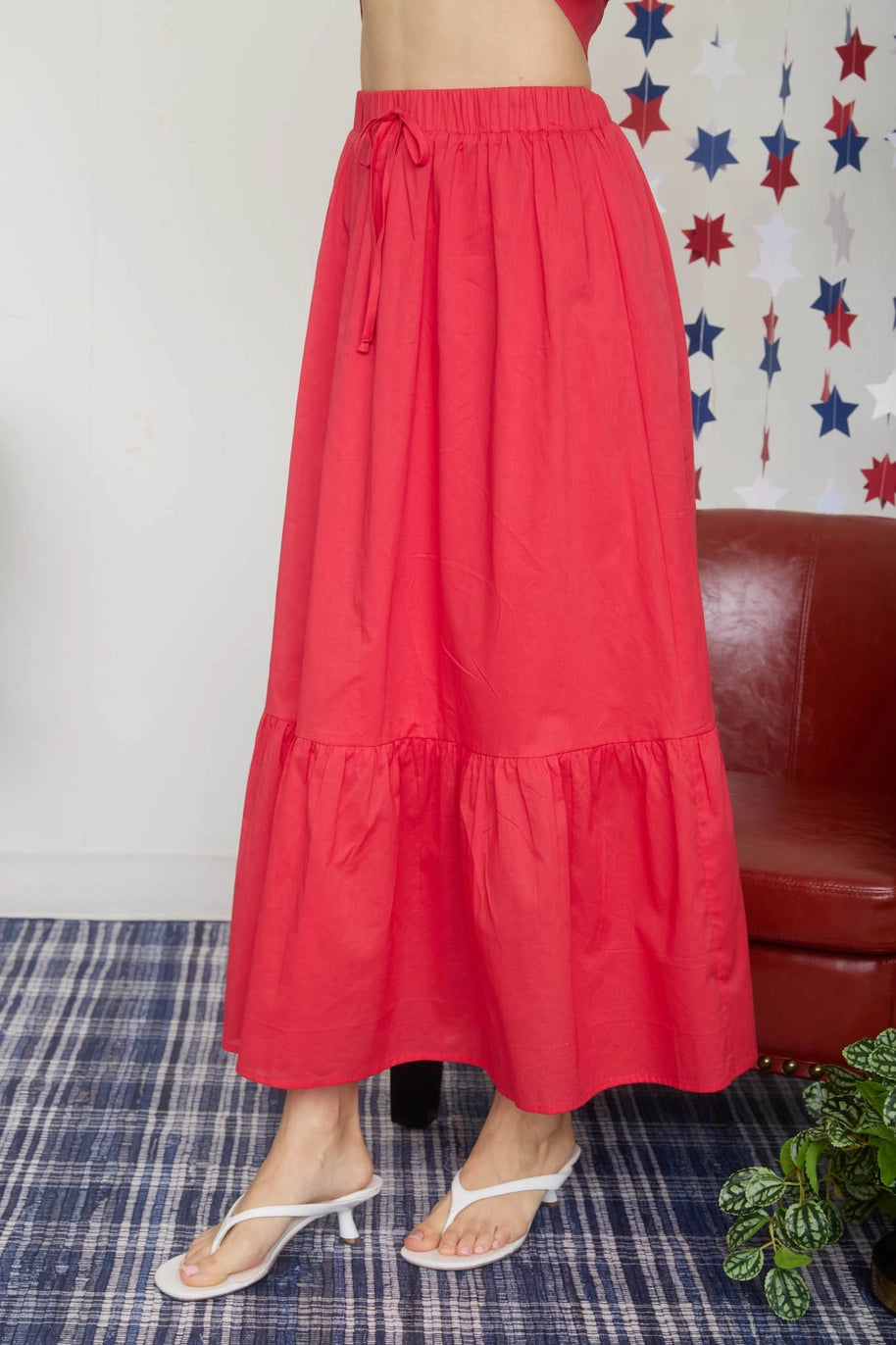 Henley Red Skirt