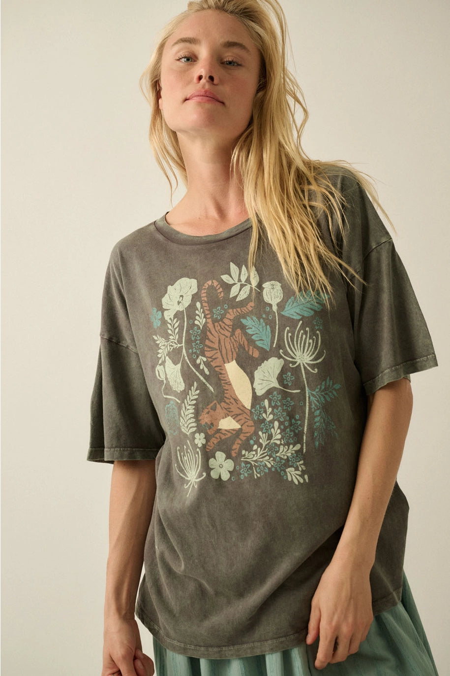 Tropical Tiger Graphic Tee