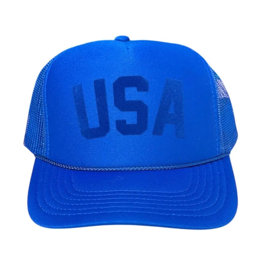 Royal Blue USA Trucker Hat